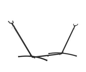 Outsunny Soporte Ajustable para Hamaca Universal Estructura de Hierro Carga Hasta 150kg Pie para Hamaca 280x120x110cm Negro Aosom España