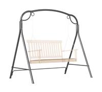 Outsunny soporte para columpio de metal estructura de columpio resistente con patas en forma de a carga 220 kg para jardín parque patio porche 172x126x170 cm bronce 170 cm