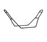 Outsunny soporte para hamaca para 2-3 personas, largo 278 cm, cadena ajustable, con estructura de acero, ganchos en s, pies antideslizantes, para hamacas de 2,75-4 m, carga 150 kg, negro 278 cm