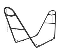 Outsunny Soporte para Hamaca para 2 Personas, Estructura de Hamaca de Metal Portátil y Ajustable, para Hamacas de 2,75 a 4,3 m, Negro