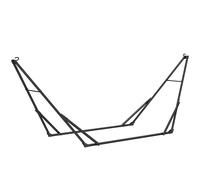 Outsunny Soporte para Hamaca Plegable Largo 290 cm Longitud Ajustable Material Acero con Bolsa de Transporte Carga 120 kg Negro