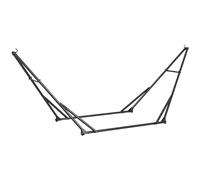 Outsunny Soporte para Hamaca Plegable Portátil 2 en 1 Metal 2,5 m Negro