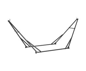 Outsunny Soporte para Hamaca Plegable Portátil 2 en 1 Metal 2,5 m Negro