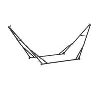 Outsunny soporte para hamaca plegable portátil, 2 en 1, soporte para silla colgante con estructura de metal y bolsa de transporte, carga 120 kg, para hamaca 2,5 m y silla 1,5 m de largo, negro