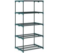 Outsunny Soporte para Plantas de 5 Niveles Estantería para Plantas de Acero Estantes de Rejilla 67x49x138 cm Verde Oscuro