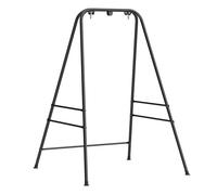 Outsunny soporte para silla colgante y hamaca, 183 cm, soporte para columpio con estructura de acero, almohadillas antideslizantes y 2 mosquetones, para interior y exterior, carga 150 kg, negro