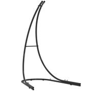 Outsunny Soporte para Sillón Colgante en Forma de C de Metal con Base para Asiento hasta 150 kg Negro Aosom España