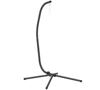 Outsunny Soporte para Sillón Colgante, Soporte para Silla Colgante, Armazón en C, Carga máx. 150 kg, 128 x 105 x 205 cm, Negro Aosom España