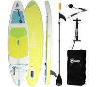 Outsunny Tabla Paddle Surf Hinchable con Accesorios, 320 cm, Remo de Aluminio Ajustable, Quilla, Stand Up Paddle Board con Superficie Antideslizante de EVA, Bomba y Mochila, Carga 160 kg, para Adultos