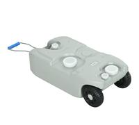 Outsunny Tanque de Agua Portátil 40 L con Ruedas Manija Metálica y Grifo para Caravanas Autocaravanas y Camping 37x23x80 cm Gris