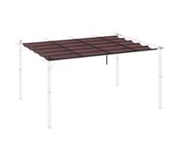 Outsunny Techo de Pérgola 3, 5x2, 6 m Techo de Repuesto Retráctil para Sombrilla Toldo de Tela para Cenador Jardín con 10 Orificios de Drenaje