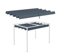 Outsunny Techo de Pérgola Gris Oscuro