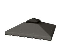 Outsunny Techo de Repuesto para Cenador Lona 3x3 m Techo Doble Gris Claro | Cubierta de Repuesto, 8 Orificios de Drenaje, Protección UPF 30+, SOLO Toldo de Recambio para Pabellón Gazebo