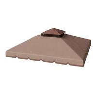 Outsunny Techo de Repuesto para Cenador Lona 3x3 m Techo Doble Caqui | Cubierta de Repuesto, 8 Orificios de Drenaje, Protección UPF 30+, SOLO Toldo de Recambio para Pabellón Gazebo
