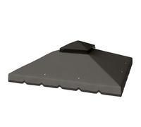 Outsunny Techo de Repuesto para Cenador Lona 3x3 m Techo Doble Gris Claro | Cubierta de Repuesto, 8 Orificios de Drenaje, Protección UPF 30+, SOLO Toldo de Recambio para Pabellón Gazebo