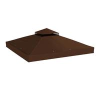 Outsunny Techo de repuesto para pabellón 3 x 3 m, lona de repuesto para pabellón con orificios de desagüe, UPF30+, protección solar, café Aosom España