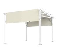 Outsunny Techo de repuesto para pérgola de 488 x 122 cm con protección UV, toldo para toldo de terraza, toldo de repuesto para cenador de 3 x 3 m, color crema