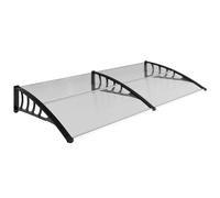 Outsunny Tejadillo de Protección 200x100 cm Marquesina Exterior para Puertas y Ventanas contra Sol y Lluvia con Soporte Transparente Aosom España