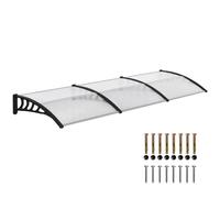 Outsunny Tejadillo de Protección Marquesina Exterior para Puertas Transparente