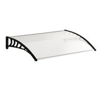 Outsunny Tejadillo de Protección para Puertas Ventanas contra Sol y Lluvia Marquesina de Aluminio Duradero 120x90x25 cm Transparente Aosom España