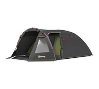 Outsunny Tienda de campaña familiar para 2-4 personas, tienda túnel impermeable 3000 mm 3 puertas, 3,6 x 2,5 x 1,3 m, negro