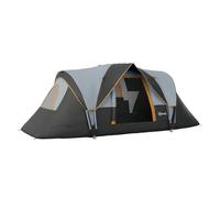 Outsunny Tienda de Campaña Familiar para 5-6 Personas Tienda de Acampada de Túnel Impermeable 3000mm+ Tienda de Camping con Bolsa de Transporte y Gancho para Pescar Senderismo 455x220x180 cm Gris
