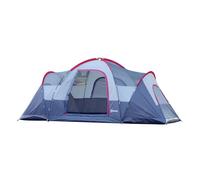 Outsunny Tienda de Campaña Familiar para 5-6 Personas Impermeable Prueba de UV con Bolsa y Gancho para Luz de Camping 455x230x180 cm Aosom España