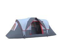 Outsunny Tienda de Campaña Familiar para 5-6 Personas Impermeable Prueba de UV con Bolsa y Gancho para Luz de Camping 455x230x180 cm Aosom España