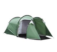 Outsunny Tienda de Campaña Familiar 3-4 Personas Plegable Impermeable 2000+ mm a Prueba de UV 20+ con Vestíbulo para Camping 426x206x154 cm Verde