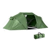 Outsunny Tienda de Campaña Familiar Tipo Túnel para 4 Personas, Tienda Camping Plegable Grande con 2 Dormitorios, Salón, Bolsa de Transporte Impermeable para Playa, Senderismo, 430x240x170 cm, Verde