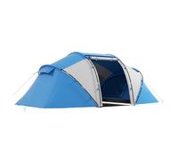 Outsunny Tienda de Campaña Familiar Tipo Túnel 430x230x170 cm | 4 Personas, Tienda Camping Plegable Grande con 2 Dormitorios, Salón, Bolsa de Transporte Impermeable, Playa, Senderismo