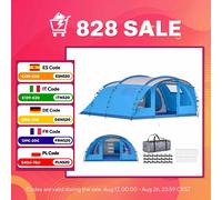 Outsunny Tienda de Campaña Familiar para 5 Personas Plegable 3000 mm Azul