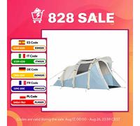 Outsunny Tienda de Campaña Inflable con Bomba 2 Habitaciones Ventanas Azul Claro Azul