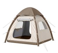 Outsunny Tienda de Campaña Inflable con Mosquitera para 3-4 Personas | Tienda de Campaña con Vestíbulo, Bomba, UPF30+, Puertas, Bolsa Transporte, Montaje Rápido, Cubierta Impermeable 3000 mm