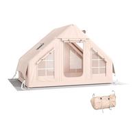 Outsunny Tienda de Campaña Inflable Glamping para 5-8 Personas con Apertura de Chimenea y Claraboya Bomba UPF30+ Bolsa para 4 Estaciones Instantáneo Resistente al Viento Tela Oxford Impermeable 5000+