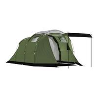 Outsunny Tienda de campaña para 3-4 personas, estable, impermeable, con cabina para dormir, vestíbulo, con columna de agua de 3000 mm, tienda de campaña para camping, viajes, color verde
