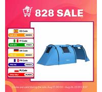 Outsunny Tienda de Campaña Familiar 3 Personas 470x220x150cm Gris