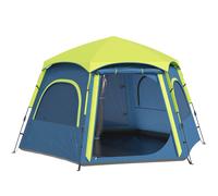 Outsunny Tienda de Campaña para 4 Personas con Fácil Montaje Protección UV y Bolsa de Transporte 280x240x155 cm Azul