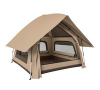 Outsunny Tienda de Campaña Pop-up para 2-3 Personas Plegable Impermeable 3000 mm con Bolsa de Transporte 235x235x184 cm Caqui Aosom España