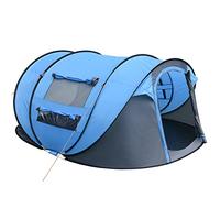 Outsunny Tienda de Campaña Pop up para 4-5 Personas Tienda de Camping Instantánea con Ventanas Bolsillos y Bolsa de Transporte Impermeable Anti-UV 263,5x220x123 cm Azul