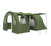Outsunny Tienda de campaña Tipo túnel para 5-6 Personas, Tienda de campaña de Dos Habitaciones con Suelo, 2 Puertas y Bolsa de Transporte, Columna de Agua de 2000 mm para Pesca, Senderismo, Deportes