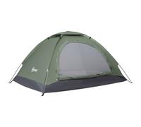 Outsunny Tienda de Camping Plegable con 2 Ventanas de Malla Bolsa de Transporte y Marco de Fibra de Vidrio 206x152x110 cm Verde Aosom España