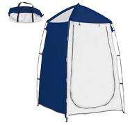 Outsunny Tienda de Ducha Camping Portátil Tienda Instantánea UV25 con Ventana Bolsillo y Bolsa de Transporte 123x121x198 cm Azul Aosom España
