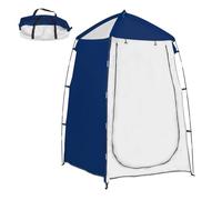 Outsunny tienda de ducha camping portátil uv25+ tienda de privacidad tienda instantánea para baño vestuario cambiador inodoro con ventana bolsillo y bolsa de transporte 123x121x198 cm azul