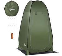 Outsunny Tienda de Ducha Instantánea Pop-Up 126x124x189 cm Verde Oliva