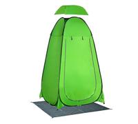 Outsunny tienda de ducha instantánea pop-up tienda de privacidad portátil con 1 gancho bolsillo bolsa de transporte y uv 20+ para baño vestuario cambiador inodoro 126x124x189 cm verde 189 cm
