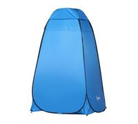 Outsunny Tienda de Ducha Camping Portátil Carpa Vestidor Plegable con Funda para Playa y Montaña 120x120x190 cm Azul Aosom España