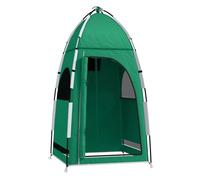 Outsunny tienda de ducha portátil tienda de privacidad emergente tienda de campaña con gancho 122x122x213 cm upf30+ cambiador para camping wc inodoro senderismo verde