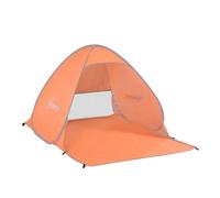 Outsunny Tienda de Playa para 1-2 Personas Pop-Up con Ventanas tipo Refugio con Protección Solar UV 200x150x119 cm Naranja Aosom España