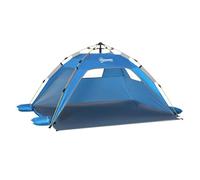 Outsunny Tienda de Playa Plegable Carpa de Playa Pop-up para 1-2 Personas con Protección UV Impermeable Bolsa de Transporte para Parque Camping 220x173x120 cm Azul Claro